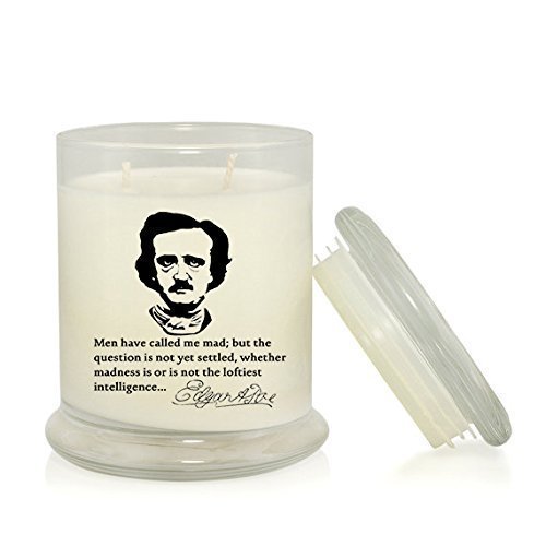 Men Have Called Me Mad 8.5 oz. Soy Candle - Edgar Allan Poe Quote - Madness - Macabre - Gothic - Bookish Gifts - Book Lover Candles - Literary Gifts - Very Vanilla Scent