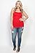TheMogan Women's PLUS Color Basic Spaghetti Strap Tank Top Plain Layering Cami