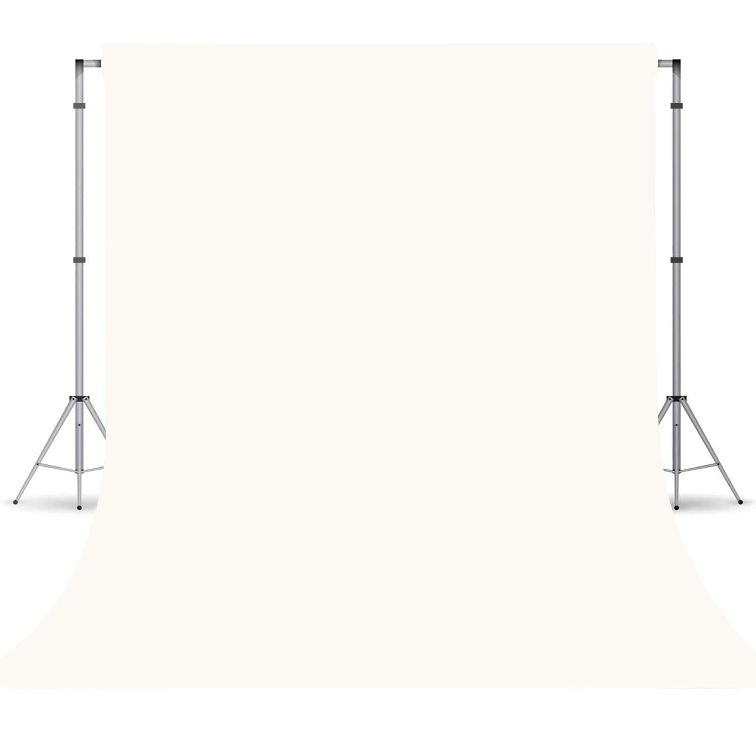 Photo 1 of Ivory Photography Backdrop for Photoshoot, Photo Backdrop Curtain, Perfect Ivory Backdrops for Party Portrait Photoshoots Video Studio 10FTx10FT
