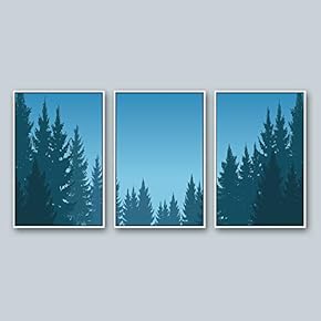 Framed for Living Room Bedroom Scenery Theme for x3 Panels