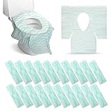 Disposable Toilet Seat Covers Extra Large 20 Packs Perfect for Adults and Kids Potty Training with Individually Wrapped Home Travel Use (Wave)