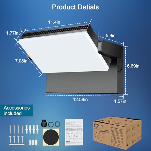 ledmo 150W Outdoor LED Spotlight 17000 lm, 360°, Cool White 6000K, IP65 | 17000 lm cool white 6000 K light for large areas; 360° panel and black aluminium body, ideal for garage and workshop