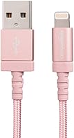 AmazonBasics Apple Certified Nylon Braided Lightning to USB Cable - 1.8 m (6 ft) - Rose Gold