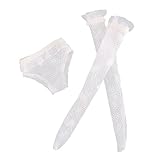 Jili Online Fashion Adorable Doll Lace Underwear & Stockings Socks for 12'' Blythe Doll Clothing ACCS White