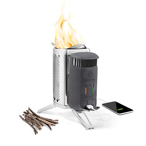 BioLite CampStove Campstove 2 Wood Burning Electricity Generating & USB Charging Camp Stove Carbon CampStove 2 Bundle - Climate Neutral Edition - Thumbnail 2