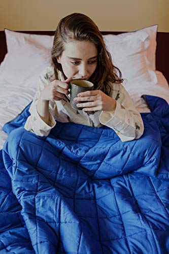 CMFRT Weighted Blanket - | Fits Queen-Sized Bed Top (60”x80” – 20 lb) | Get Quality Rest | 100% Soft Breathable Cotton | (Perfect for 180 lb individual) - Thumbnail 7