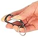 Qualtiy Yes QY 10PCS D Shape 1.91 Inch Long Spring Snap Hook Rings Aluminum Alloy Keychain Clip Buckle with Keyring Classy Black Color