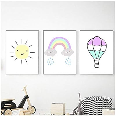 rainbow print nursery