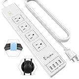 Alexa WiFi Power Strip, Alloda Smart Surge Protector, 4 USB Charging Ports and 4 Independent APP Control Smart AC Plugs, Timer, Compatible with Echo and Google Home Assistant
