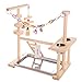 QBLEEV Parrot Playstand Bird Play Stand Cockatiel Playground Wood Perch Gym Playpen Ladder with Feeder Cups Toys Exercise Play (Include a Tray) (16″ L10 W15 H)thumb 2