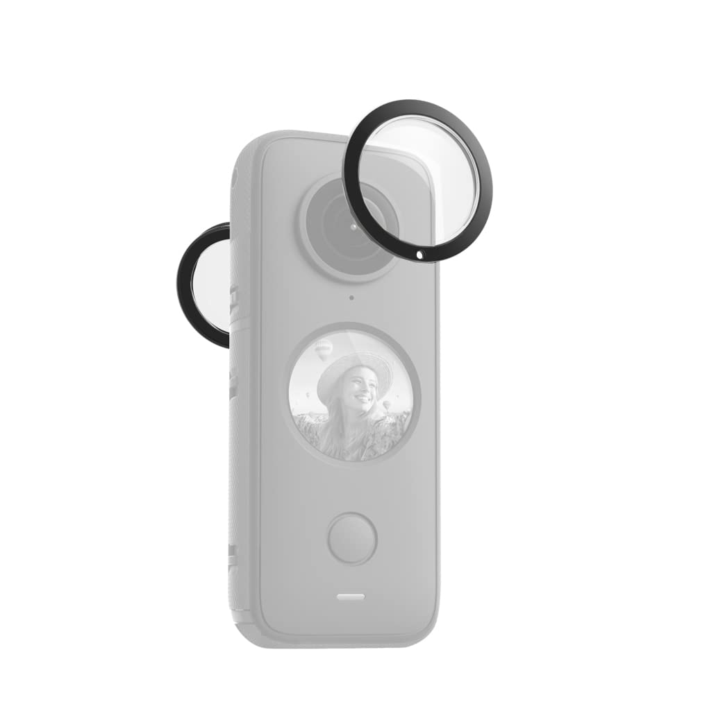 Insta360 CINX2CB/E ONE X2 Lens Guards - Black, Compact Camcorder Accessory for Action Camera, 5.7K Video Capture, 4K Resolution