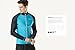TSLA TM-MZS03-BLK_Large Men's UPF 50+ Zip Front Long Sleeve Top Rashguard Swimsuit MSZ03
