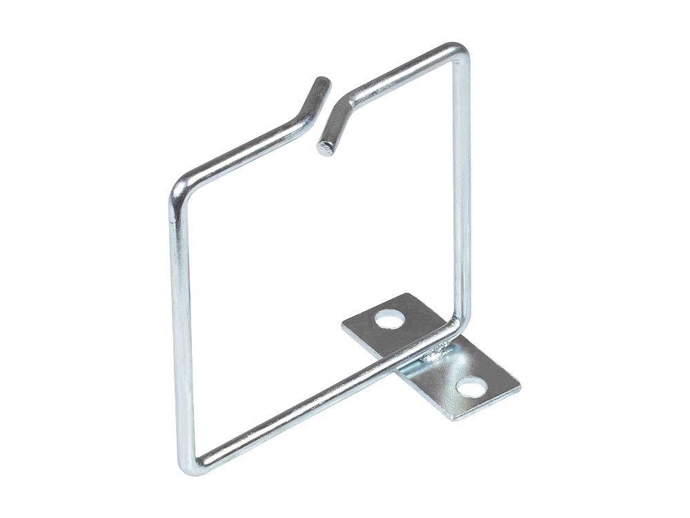 Good Connections Cable Management Bracket 80 x 80 mm Galvanised Steel with Laterally Offset Mounting Plate for Structured Cable Management in Network/Server Cabinet