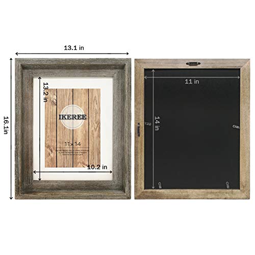IKEREE Rustic Picture Frames 11x14, Farmhouse Shabby Chic Design, Photo