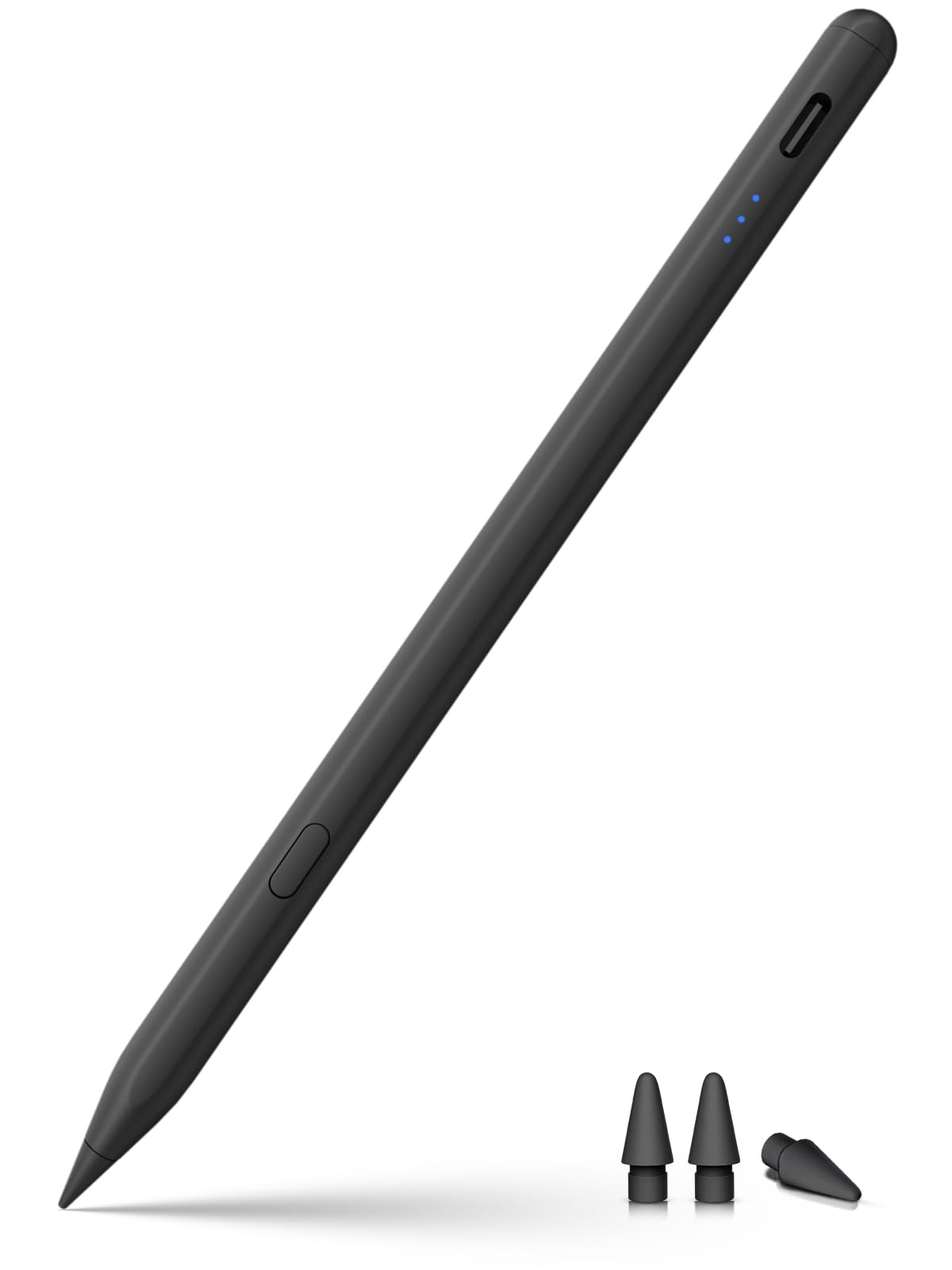 Stylus Pen for ipad 2018-2026, USB-C Fast Charging Pencil, Pixel-Perfect Tilt Sensitivity for iPad 11/10/9/8/7/6/A16, iPad mini 7/6/5, iPad Air M4/3/2 11"/13"/5/4/3, iPad Pro M5/4 13"/12.9″/11″ Black