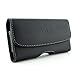 Wonderfly Horizontal Holster Compatible with Samsung Galaxy S7 Active, S6 Active, J5 (2016), Note 3 or Note II, a Large Leather Carrying Case, Fits The Phone with a Thick Case