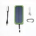X-DRAGON Solar Charger Power Bank 15000mAh Dual USB Portable Solar Battery Charger for iPhone 7 7s 6 Plus 5S 5C 5 4S, iPod, Samsung Galaxy S6 S6 Edge, Gopro Camera, GPS and More-Green