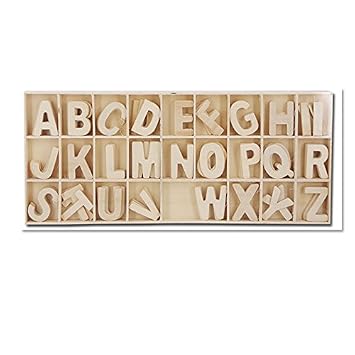 Starplast 132199a Caja Con Juego De Letras De Madera Color
