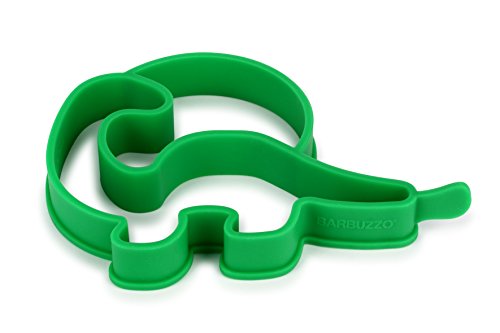 Barbuzzo Eggosaurus Egg Shaper - Nonstick Silicone Apatosaurus Shaped Dinosaur Egg and Pancake Mold, Green - Kitchen Cooking Accessory - Jurassic Breakfast Egg Cooking Mold