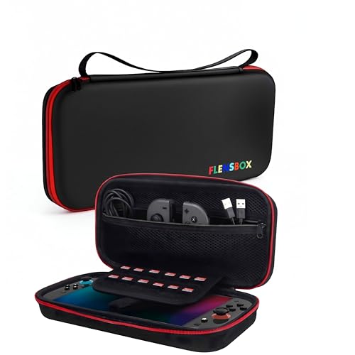 Case para Nintendo Switch 2, Bolsa de Transporte e Proteção FLENSBOX - Capa Antichoque Com Alça Portátil Resistente a Água Espaço Para 12 Jogos e Acessórios