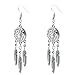Clearance! Elogoog Womens Bohemian Feathers Earring Vintage Dangle Stud Ethnic Earrings 1 Pair (Silver 2)