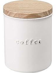 Yamazaki Home Tosca Ceramic Canister â€“ Dry Food Kitchen Storage Container Organizer