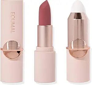 [EQUMAL] NON-SECTION TIPSTICK Marsala Turn #103, Lamuqe Lipstick blender set, Matte Lipstick, High-pigmentation, Soft Long lasting durable lip (Replaceable Lip blender included)