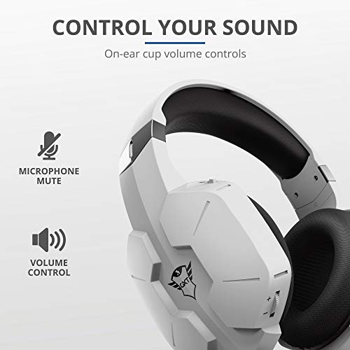Trust-Gaming-Cascos-PS4-PS5-GXT-323W-Carus-Auriculares-Gamer-con-Microfono-Flexible-Cable-de-12-m-para-Playstation-4-5-Blanco