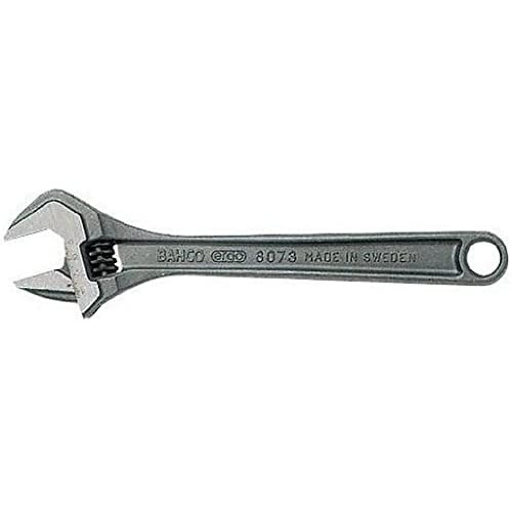 Bahco 8073 C IP Adjustable Wrench in Industrial Pack, Silver, 12-Inch, 34 mm