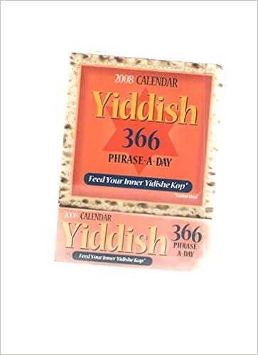 Yiddish 366 Phrase A Day 2008 Calendar Barnes Noble