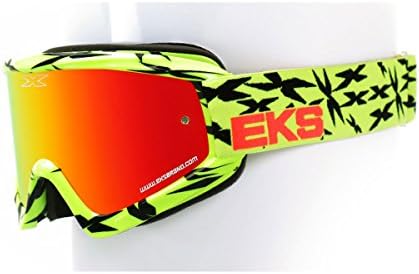 EKS Brand GOX Scatter X Adult Dirt Bike Motorcycle Goggles Eyewear - Flo Yellow/Black One Size Fits All