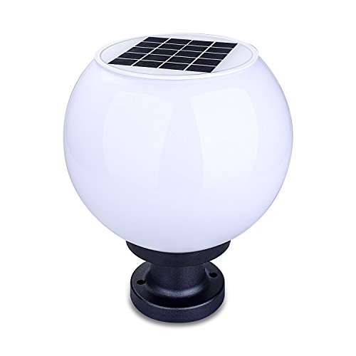 9.8-inch LED Solar Lights Outdoor,Solar Fence Lights,Solar Post Cap Light,5000K Daylight White,Solar Garden Light Outdoor IP65 Waterproof for Park,Yard,Garden,Driveway