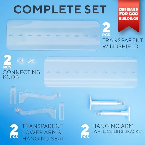 NO DRILL AC Vent Cover Adjustable 56-102.5 CM, AC Air Deflector, Split AC Air Flow Deflector, Central AC Deflector, AC Vent Deflector for Registers Grilles and Air Conditioner Vents