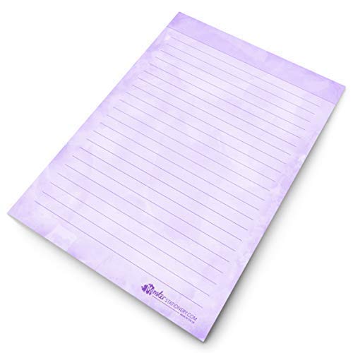 To Do List Notepad - Things to Do Today List Pad A5-60 Sheets - VIOLET Watercolour - 80gsm - Made in UK by Monster Stationery