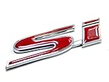 HONDA CIVIC SI TRUNK EMBLEM BADGE - RED W/CHROME TRIM