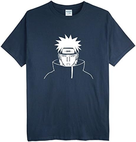 TopsHouse Naruto Pain Crewneck Short Sleeve T-shirt Navy S