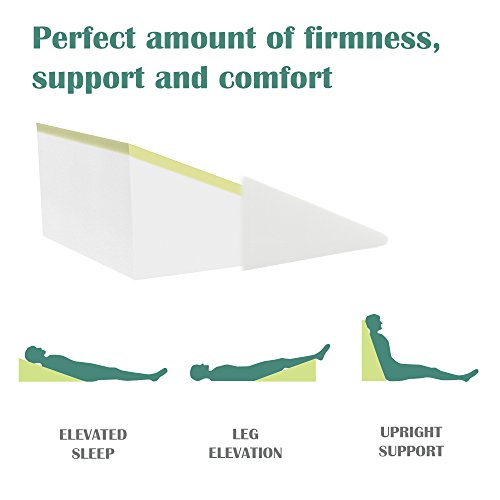 Splendoress Bed Wedge Pillow For Sleeping And Reading Memory Foam