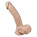 Realistic Silicone Dildo with Strong Suction Cup for Vagina and Clitoris, LUV-SPOT 8 Inch G-Spot Lifelike Penis Cock Adult Anal Sex Play for Women or Couples (Flesh)