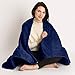Pembrook Fleece Dog Blanket w/Handle - Navy - Perfect Pet Blanket - Great for Dogs, Cats - Super Soft and Warm Plush Coral Micro Fleece - Great for Crate, Couch, Bed, Sofa, Loveseat