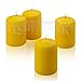 4 Yellow Citronella Scented Pillar Candle 3 Inch Tall X 2 Inch Wide