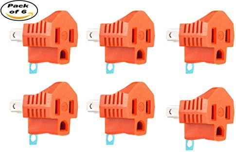 3-Prong to 2-Prong Adapter Grounding Converter 3 Pin to 2 Pin Power AC Ground Lifter For wall Outlets Plugs, Electrical, Household, Workshops, Industrial, And Appliances, Color Light gray, 6-Piece.