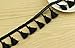 Chris.W 10 Yard Black Cotton Tassel Fringe Trim, 4.5cm Wide Lace Trim Ribbon Trimming for Sewing Crafts, Clothing, Bedding, Curtains and More