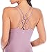 RUNNING GIRL Yoga Tank Tops for Women Built in Shelf Bra B/C Cups Strappy Back Activewear Workout Compression Tops(BX2288 Purple.L)thumb 2
