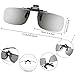 ZILONG 2 Pack 3D Clip on Glasses Universal Reald 3D Clip on Glasses 3D Glasses Polarized Clip use with Prescription Glasses/Eyewear for Movies Theater Cinema Passive 3D TV (in Box)thumb 4