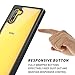 Thonzer Rugged Designed for Samsung Galaxy Note 10 Case with TPU Screen Protector, Crystal Clear Full Body Shockproof Slim Fit Cover (Black+Clear)