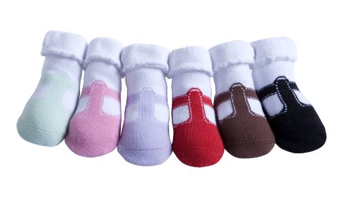 JazzyToes T Strap Mary Janes Socks, Assorted, 12 24 Months