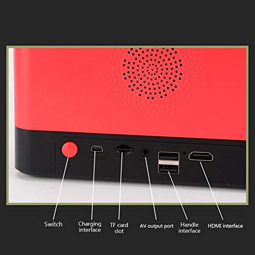 MOGOI Arcade Video Retro Game Machine,7 Inch Large TFT Screen Retro Mini Handheld Arcade Nostalgic Game Console Handheld Game Console with 3000 Classic Video Games,Red