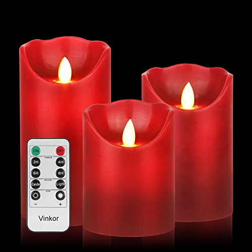Vinkor Flameless Candles Flickering Candles Decorative Battery