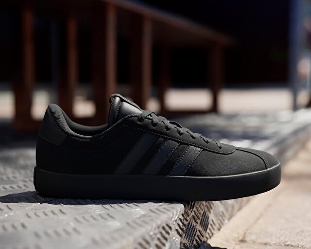 adidas Herren VL Court 3.0 Shoes, Core Black/Core Black/Core Black, 43 1/3 EU 2