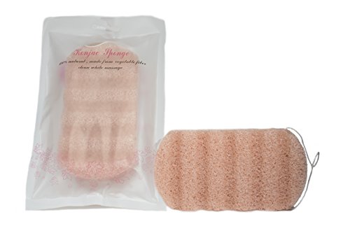 Konjac Sponge 6 Wave Body Sponge, French Pink Clay Best Ever The Konjac Sponge Company Ltd